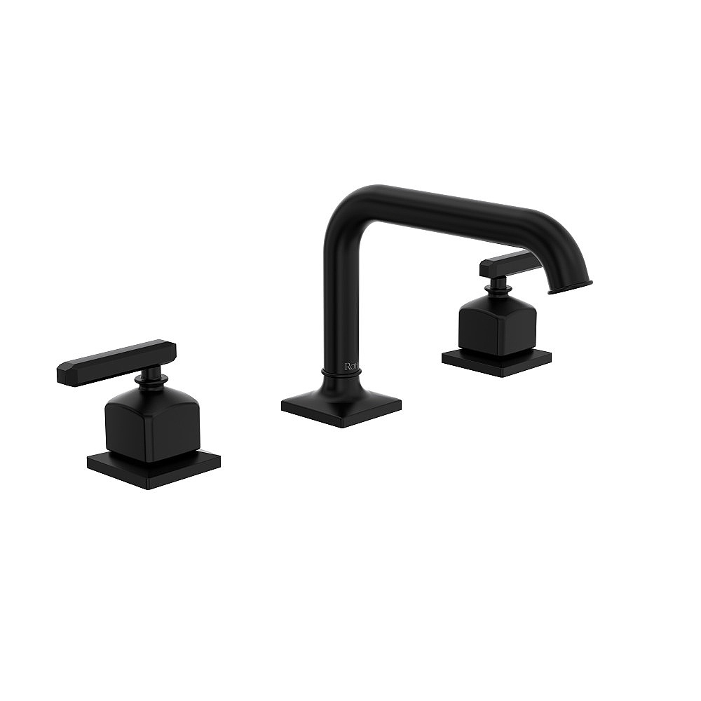 Rohl AP09D3LMMB Apothecary™ Widespread Lavatory Faucet With U-Spout - Matte Black