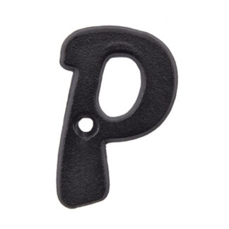 Richelieu 1040170 2" Rustic Letter "P" - Black