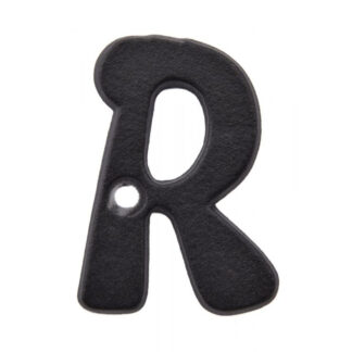 Richelieu 1040197 2" Rustic Letter "R" - Black