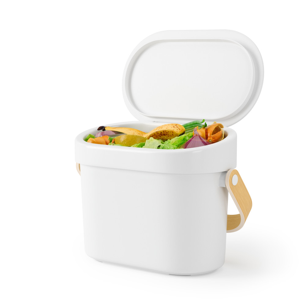 Umbra 1022634-668 Bellwood Compost Bin - White & Natural