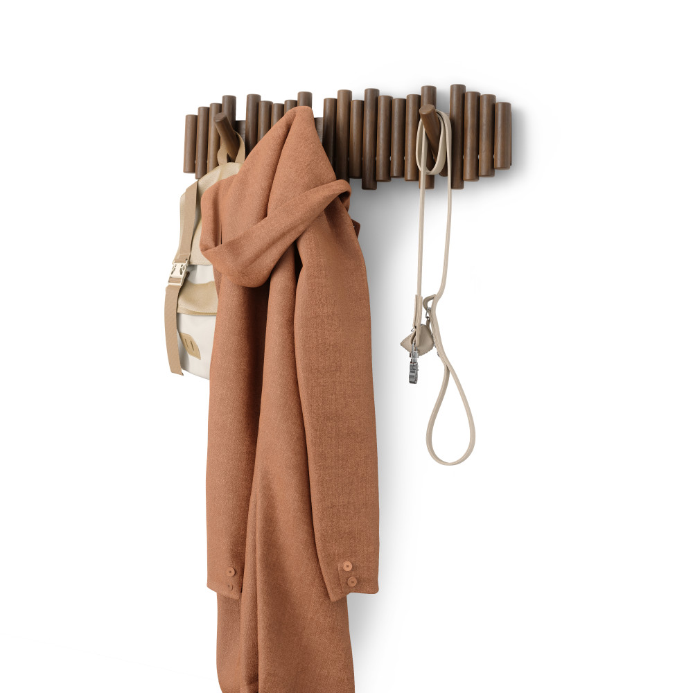 Umbra 1023554-746 Picket 8 Wall Hook - Aged Walnut