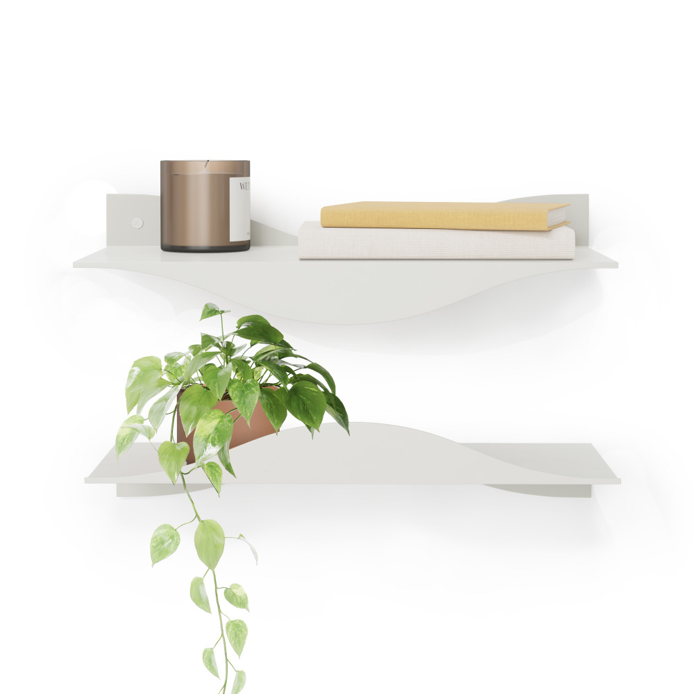 Umbra 1023282-1313 Surf Wall Shelves, Set of 2 - Sand