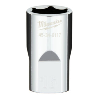 Milwaukee 45-34-9117 1/2" Drive 16MM Metric 6-Point Socket with FOUR FLAT™ Sides