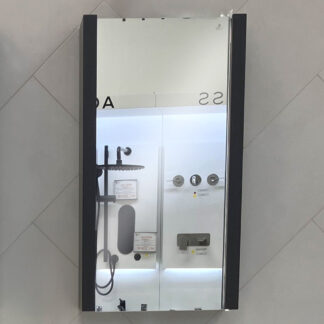 Vanico Maronyx KA6B0200-18 18" Left-Hinged Medicine Cabinet with LED Light - Graphite