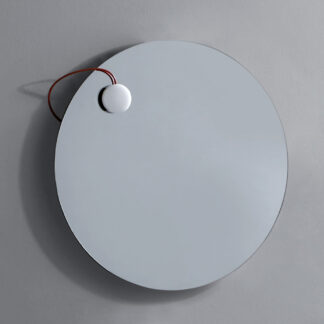 Simas FS4 SHARP 27.75" Round Mirror with Magnetic Lamp