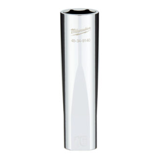 Milwaukee 45-34-9140 1/2" Drive 16MM Metric 6-Point Deep Socket with FOUR FLAT™ Sides