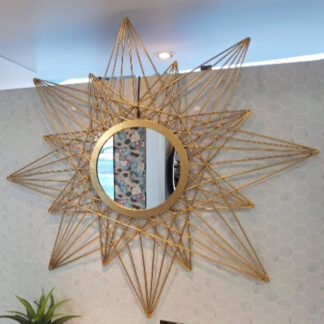 Renwil MT1730 40"x40" Estra Gold Leaf Wall Mirror