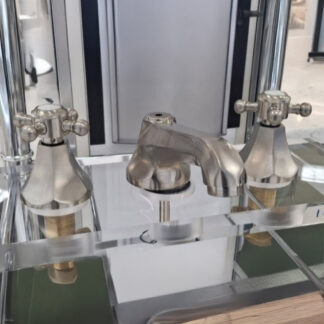 Rubinet 1ARLGOC-SN Gothic Widespread Lavatory Faucet - Satin Nickel