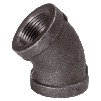 Schultz 520-202HC 3/8" 45° Elbow - Black