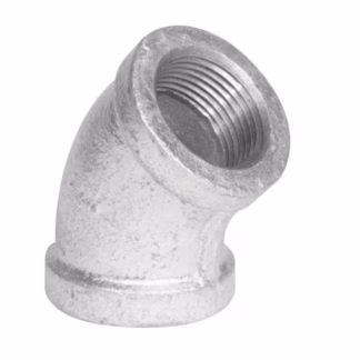 Schultz 5510-204 3/4" x 45° Galvanized Elbow