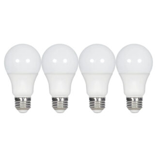 Satco S39597 5000K 9.5W A19 Non-Dimmable LED Lightbulb, 4 Pack