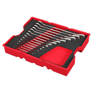 Milwaukee 48-22-0157 SAE Ratcheting Combination Wrench Set with Tray for PACKOUT™ Drawers, 15 Pack