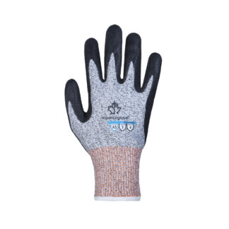 Superior Glove Works STAGPNVPI-8 TenActiv™ Vibration-Dampening Cut Resistant Gloves, Medium - Black & Grey