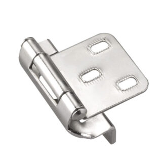 Onward 994NV 1/4" Overlay Self-Closing Wrap Around Hinge, 2 Pack - Polished Nickel