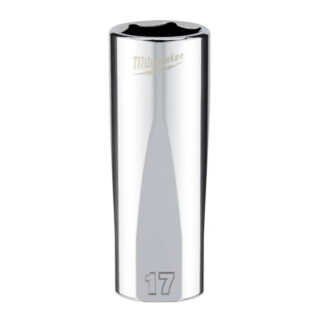 Milwaukee 45-34-0117 3/8" Drive 17mm Metric Deep Socket with FOUR FLAT™ Sides