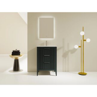 Bagno Italia Aria Vanity + Porcelain Top - Matte Black