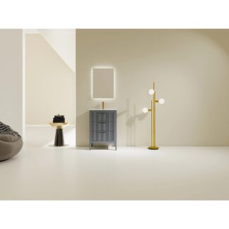 Bagno Italia Aria Vanity + Porcelain Top - Matte Grey