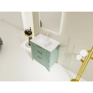 Bagno Italia Aria Vanity + Porcelain Top - Turquoise Green