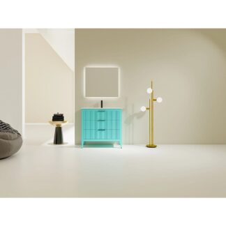 Bagno Italia Aria Vanity + Porcelain Top - Turquoise Blue