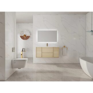 Bagno Italia Boston Vanity + Porcelain Top - Light Oak