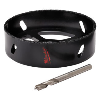 6-3/8" Recessed Light Carbide Grit Hole Saw with Pilot Bit