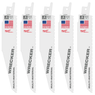 6" 7/11 TPI WRECKER™ SAWZALL® Blade for Multi-Material (5 PK)