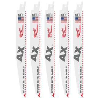 9" 5 TPI AX™ SAWZALL® Blade for Wood with Nails (25 PK)