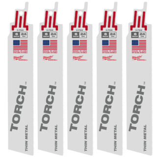 6" 24 TPI TORCH™ SAWZALL® Blade for Thin Metal (5 PK)