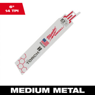 6" 14 TPI TORCH™ SAWZALL® Blade for Medium Metal Bulk 25