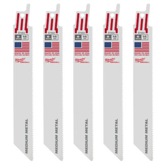 6" 14 TPI SAWZALL® Blade for Medium Metal (5 PK)