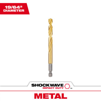 19/64" SHOCKWAVE™ Impact Duty RED HELIX™ Titanium Drill Bit