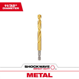11/32" SHOCKWAVE™ Impact Duty RED HELIX™ Titanium Drill Bit