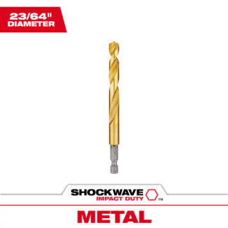 23/64" SHOCKWAVE™ Impact Duty RED HELIX™ Titanium Drill Bit