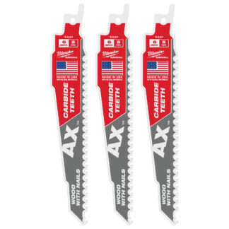 6" 5 TPI AX™ with Carbide Teeth SAWZALL® Blade for Wood with Nails (1 PK)
