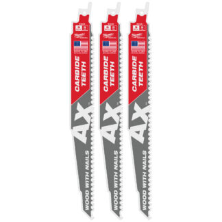 9" 5 TPI AX™ with Carbide Teeth SAWZALL® Blade for Wood with Nails (1 PK)