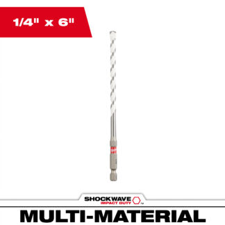 1/4" x 4" x 6" SHOCKWAVE™ Impact Duty Carbide Multi-Material Drill Bit