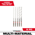 5 PC SHOCKWAVE™ Impact Duty Carbide Multi-Material Drill Bit Set