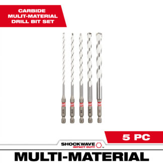 5 PC SHOCKWAVE™ Impact Duty Carbide Multi-Material Drill Bit Set