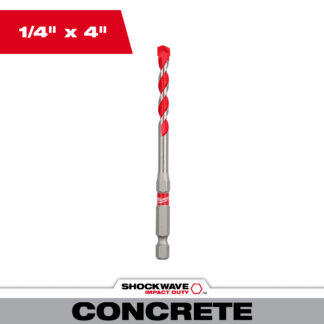 1/4" x 2" x 4" SHOCKWAVE™ Impact Duty Carbide Hammer Drill Bit