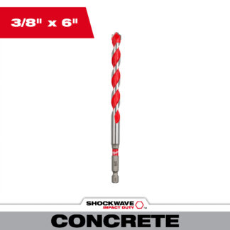 3/8" x 4" x 6" SHOCKWAVE™ Impact Duty Carbide Hammer Drill Bit with POWER TIP™