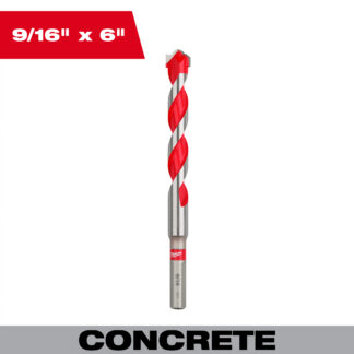 9/16" x 4" x 6" Carbide Hammer Drill Bit with POWER TIP™