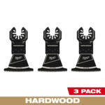 2-1/2” High Carbon Steel Precision Tooth Hardwood Universal Fit Oscillating Multi-Tool Blade (3 PK)