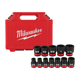 12PC SHOCKWAVE™ Impact Duty 1/2" Drive SAE Standard 6 Point Socket Set