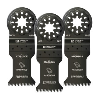 IMPERIAL BLADES™ STARLOCK™ 1-3/8" Japanese Tooth Hardwood Blade, 3PK