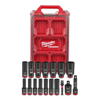 17PC SHOCKWAVE™ Impact Duty Socket 3/8” Drive SAE Set with PACKOUT™