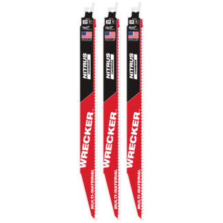12" WRECKER™ with NITRUS™ Carbide SAWZALL® Blade for Multi-Material (3 PK)