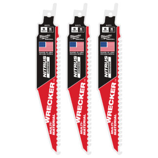 6" WRECKER™ with NITRUS™ Carbide SAWZALL® Blade for Multi-Material (3 PK)