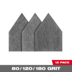 Assorted 80, 120 & 180 Grit Mesh Sanding Sheets for M12 FUEL™ Orbital Detail Sander (12 PK)