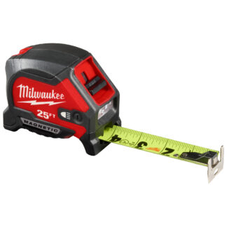 25ft Magnetic Tape Measure w/ Rechargeable 100L Light