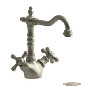 Riobel RT01+BN 1-Hole 2-Handle Retro Cross Lavatory Faucet - Brushed Nickel